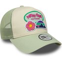 casquette-trucker-verte-et-beige-pour-enfant-a-frame-outdoor-new-era