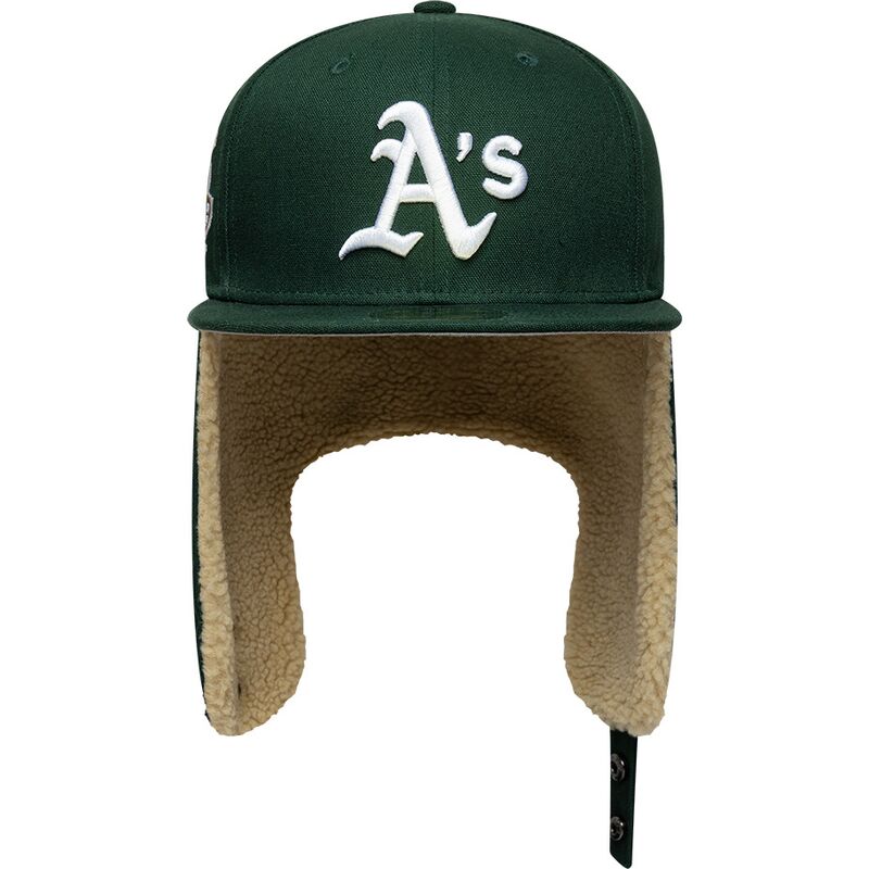 casquette-plate-verte-ajustee-59fifty-dogear-world-series-oakland-athletics-mlb-new-era
