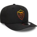 casquette-courbee-noire-snapback-9seventy-stretch-snap-repreve-associazione-sportiva-roma-serie-a-new-era