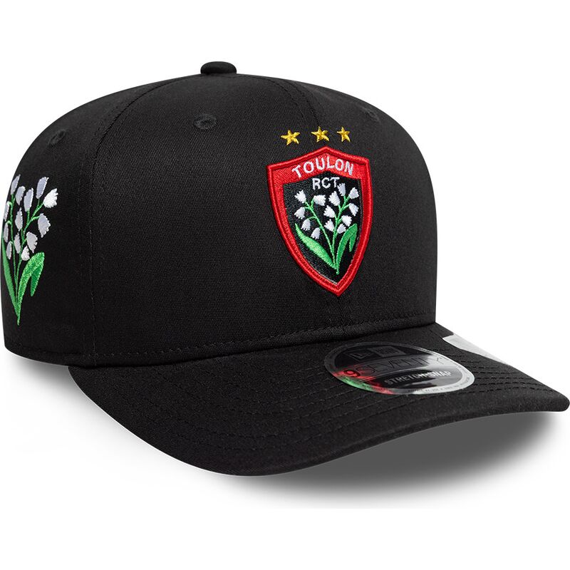 casquette-courbee-noire-snapback-9seventy-stretch-snap-lily-rugby-club-toulonnais-french-rugby-federation-ffr-new-era