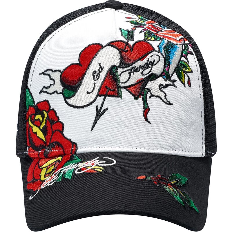 casquette-trucker-noire-et-blanche-love-ed-ed-hardy