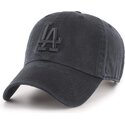 mutzen-gebogen-schwarz-verstellbares-band-clean-up-tonal-der-los-angeles-dodgers-mlb-von-47-brand