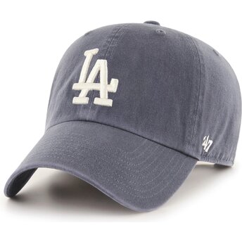 Casquette courbée grise ajustable Clean Up Vintage Navy Los Angeles Dodgers MLB 47 Brand