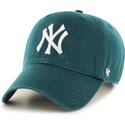 mutzen-gebogen-grun-verstellbares-band-clean-up-no-loop-label-pacific-green-der-new-york-yankees-mlb-von-47-brand
