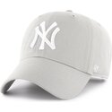 casquette-courbee-grise-claire-ajustable-clean-up-no-loop-label-new-york-yankees-mlb-47-brand
