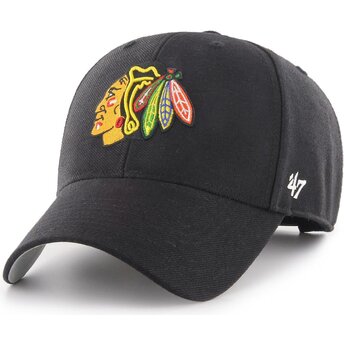 Mützen gebogen schwarz verstellbares band MVP der Chicago Blackhawks NHL von 47 Brand