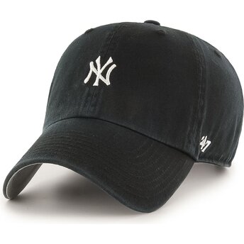 Casquette courbée noire ajustable Clean Up Base Runner Mini Logo New York Yankees MLB 47 Brand