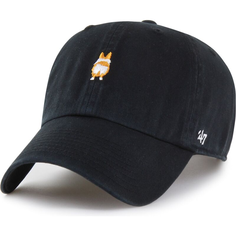 mutzen-gebogen-schwarz-verstellbares-band-clean-up-base-runner-icon-dog-von-47-brand