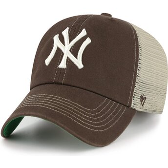 Mützen gebogen braun snapback Clean Up Trawler der New York Yankees MLB von 47 Brand