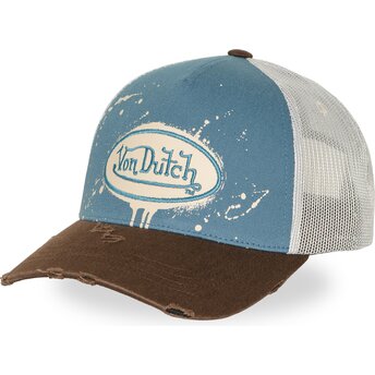 Casquette trucker bleue et marron TAG01 Von Dutch