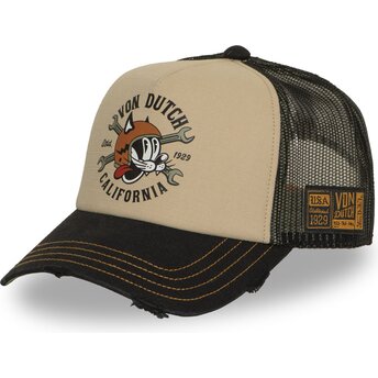 Mützen gebogen beige snapback CREW37 von Von Dutch