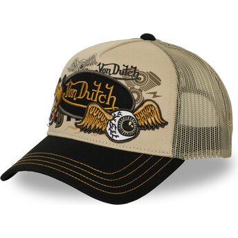 Mützen gebogen beige snapback PATCHES19 von Von Dutch