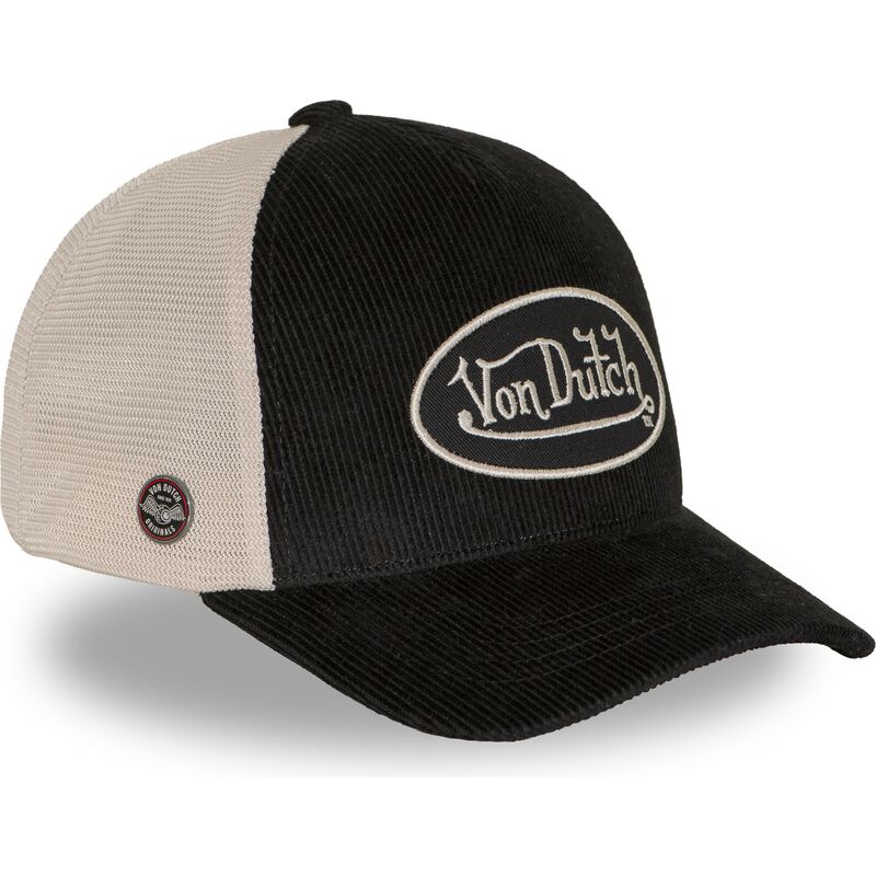 casquette-trucker-noire-et-beige-ajustable-lof-b50-von-dutch