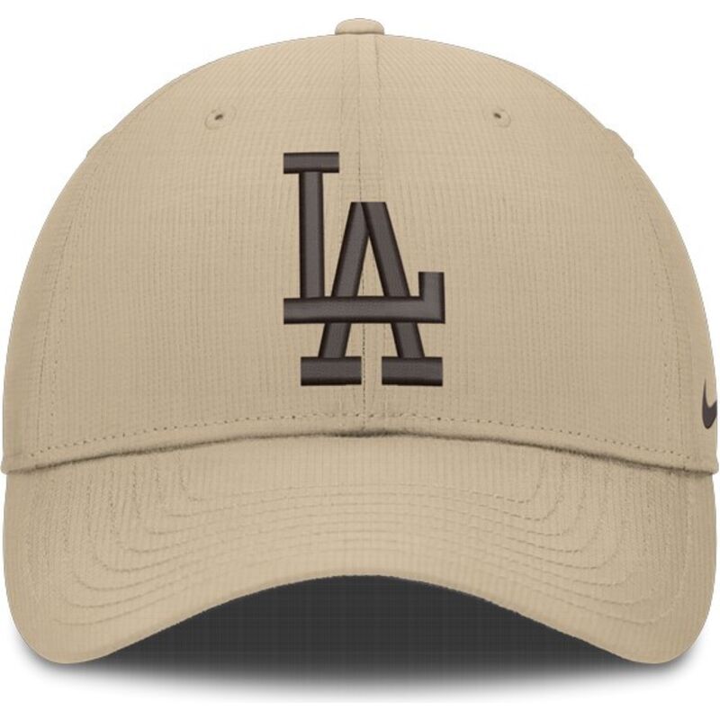 casquette-courbee-beige-ajustable-avec-logo-marron-club-structured-uv-poly-ripstop-los-angeles-dodgers-mlb-nike casquette-courbee-beige-ajustable-avec-logo-marron-club-structured-uv-poly-ripstop-los-angeles-dodgers-mlb-nike