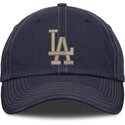 casquette-courbee-bleue-marine-ajustable-avec-logo-beige-fathers-club-unstructured-organic-cotton-los-angeles-dodgers-mlb-nike