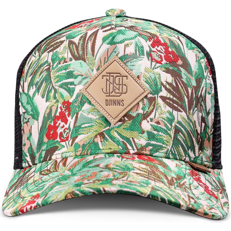 casquette-trucker-verte-et-noire-hft-woven-jungle-djinns