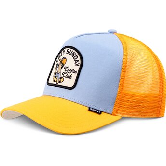 Casquette trucker bleue et jaune HFT Skaterboy Djinns