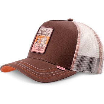 Mützen gebogen braun snapback HFT LSCC Funky Patch von Djinns