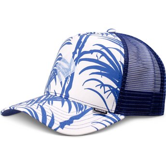 Mützen gebogen blau snapback HFT Allover Palm von Djinns