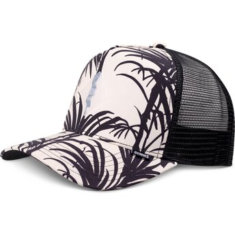 Mützen gebogen schwarz snapback HFT Allover Palm von Djinns