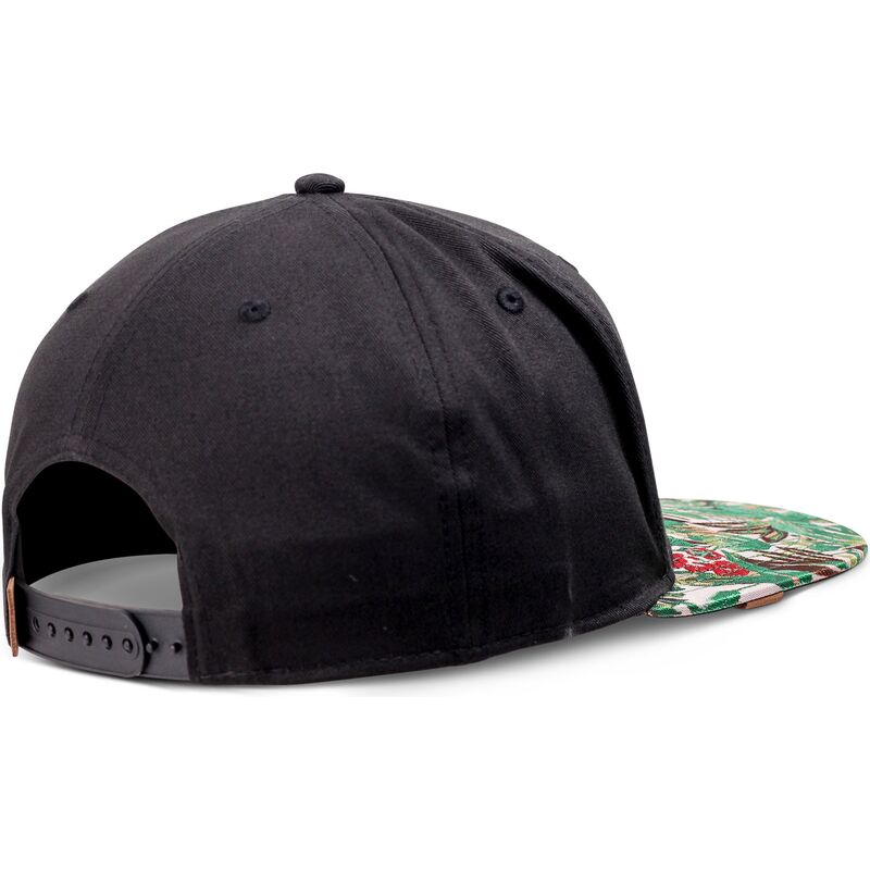 casquette-plate-noire-et-verte-snapback-woven-jungle-rev-djinns casquette-plate-noire-et-verte-snapback-woven-jungle-rev-djinns
