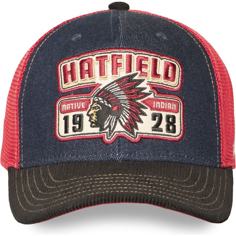 casquette-trucker-bleue-marine-rouge-et-noire-semi-nat-hatfield