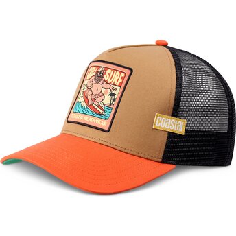 Casquette trucker marron et orange HFT Chill Surf Coastal
