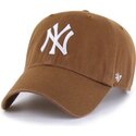 mutzen-gebogen-braun-verstellbares-band-clean-up-pinecone-der-new-york-yankees-mlb-von-47-brand