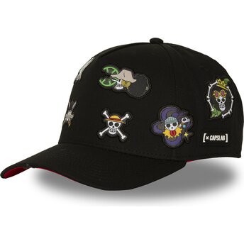 Casquette courbée noire snapback Straw Hat Pirates OP8 FLA One Piece Capslab