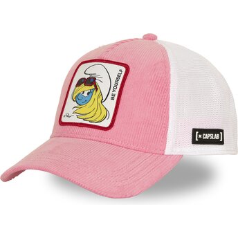 Casquette trucker rose et blanche La Schtroumpfette SMU3 SOF Les Schtroumpfs Capslab