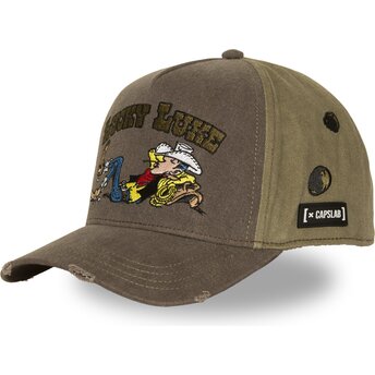 Casquette courbée marron et verte snapback Lucky Luke LCK4 LUC Capslab