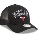 casquette-trucker-noire-9forty-m-crown-a-frame-pomp-chicago-bulls-nba-new-era