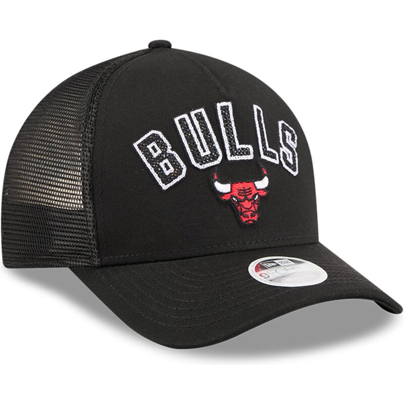 mutzen-gebogen-schwarz-snapback-9forty-m-crown-a-frame-pomp-der-chicago-bulls-nba-von-new-era