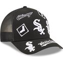 casquette-trucker-noire-9forty-m-crown-a-frame-all-over-chicago-white-sox-mlb-new-era
