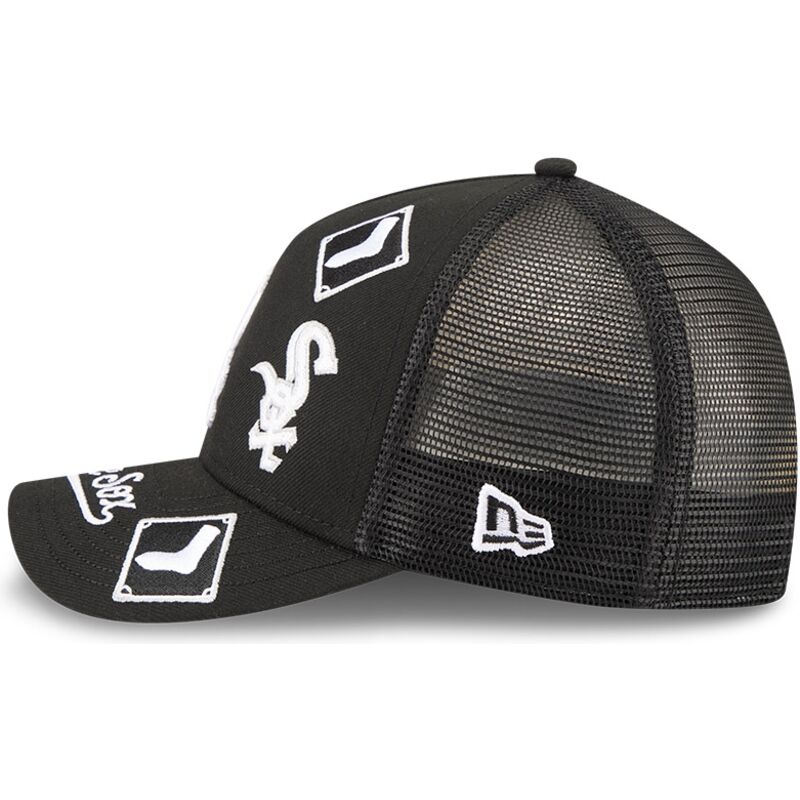 casquette-trucker-noire-9forty-m-crown-a-frame-all-over-chicago-white-sox-mlb-new-era