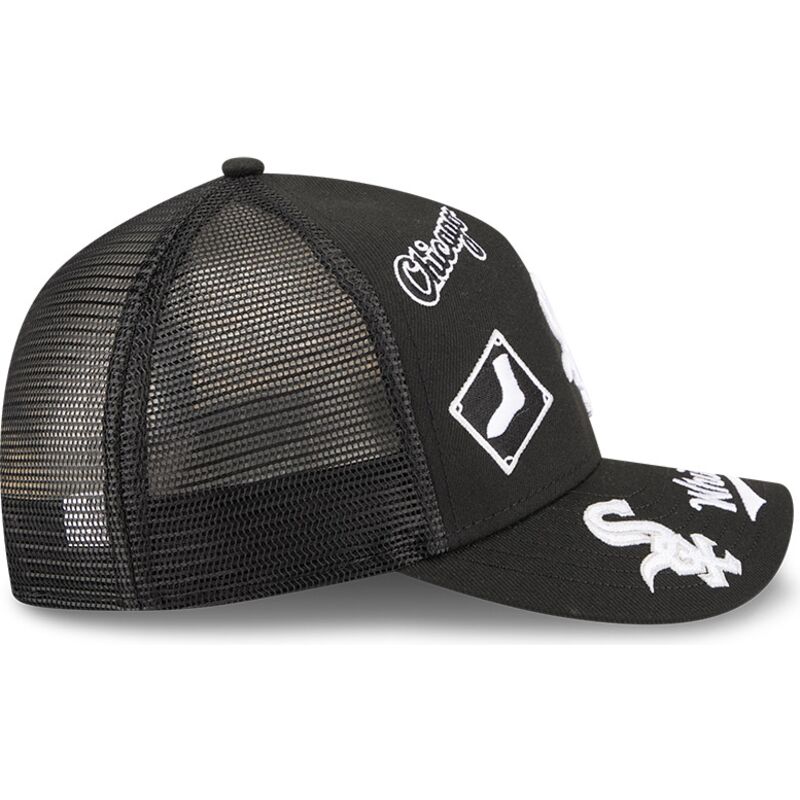 casquette-trucker-noire-9forty-m-crown-a-frame-all-over-chicago-white-sox-mlb-new-era
