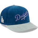 casquette-courbee-bleue-snapback-9fifity-two-tone-cord-los-angeles-dodgers-mlb-new-era