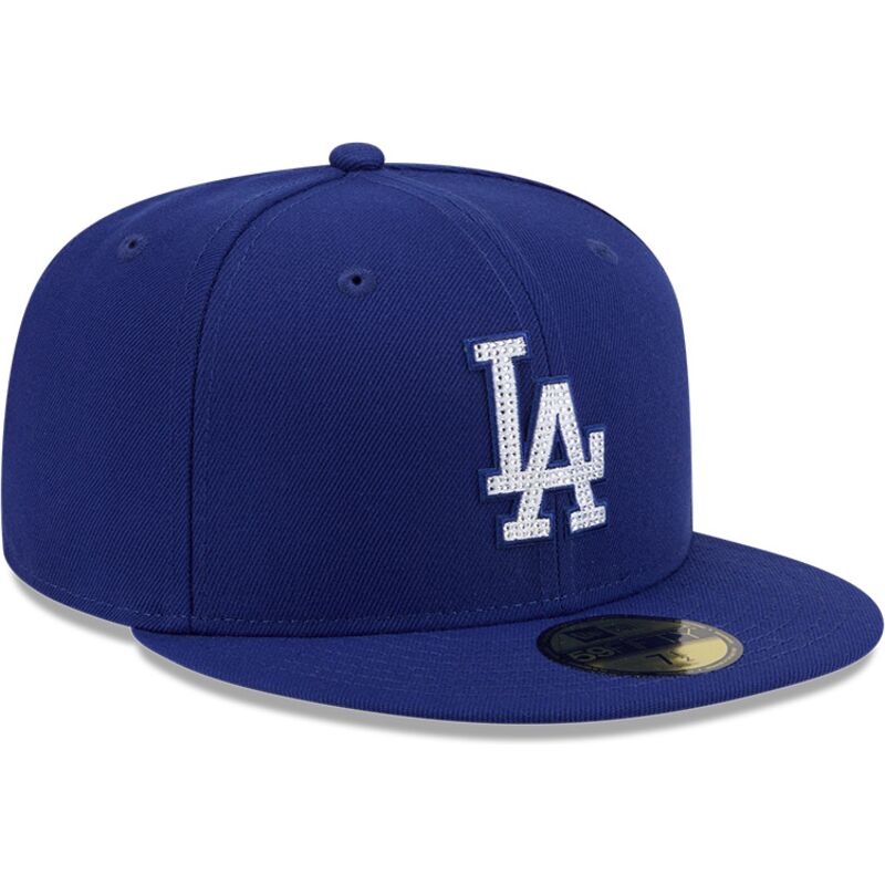 casquette-plate-bleue-ajustee-59fifty-rhinstone-badge-los-angeles-dodgers-mlb-new-era