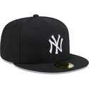 casquette-plate-noire-ajustee-59fifty-rhinestone-badge-new-york-yankees-mlb-new-era