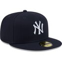 casquette-plate-bleue-marine-ajustee-59fifty-rhinestone-badge-new-york-yankees-mlb-new-era