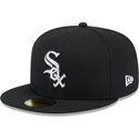 mutzen-flach-schwarz-angepasst-59fifty-rhinestone-badge-der-chicago-white-sox-mlb-von-new-era
