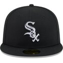 mutzen-flach-schwarz-angepasst-59fifty-rhinestone-badge-der-chicago-white-sox-mlb-von-new-era