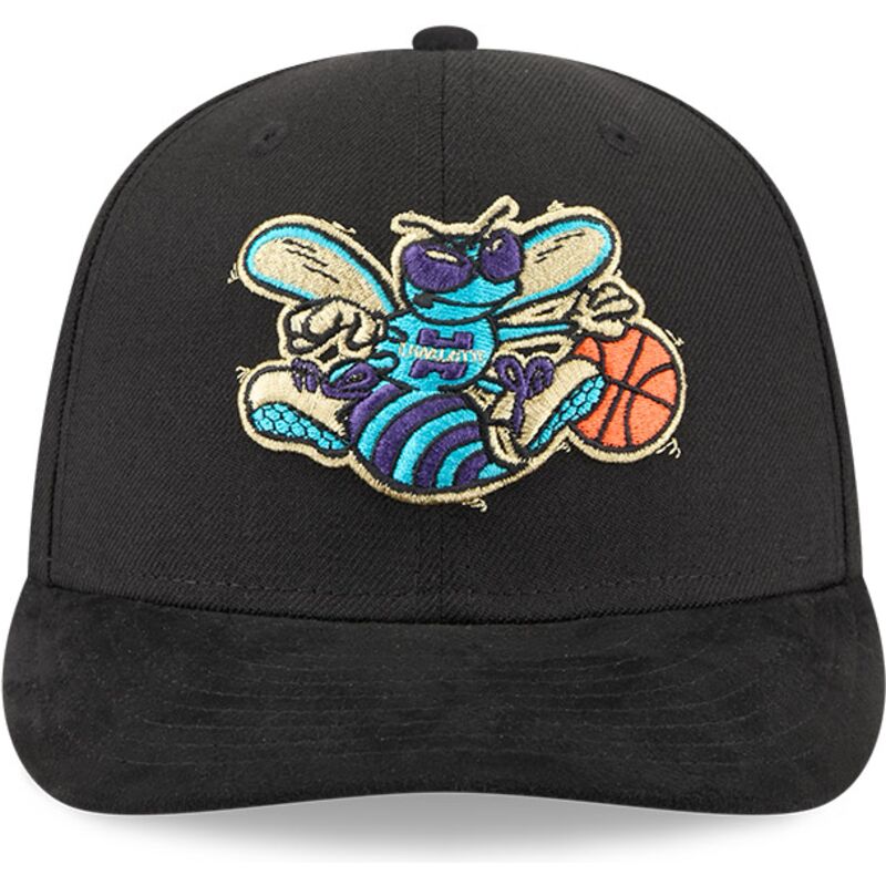 mutzen-gebogen-schwarz-snapback-9fifty-na-lifestyle-f1-der-charlotte-hornets-nba-von-new-era