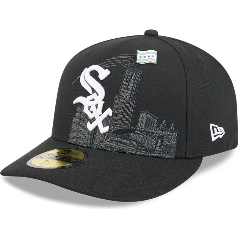 casquette-courbee-noire-ajustee-59fifty-pin-na-lifestyle-f1-chicago-white-sox-mlb-new-era