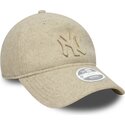 casquette-courbee-beige-ajustable-avec-logo-beige-9twenty-a-frame-melton-luxe-new-york-yankees-mlb-new-era
