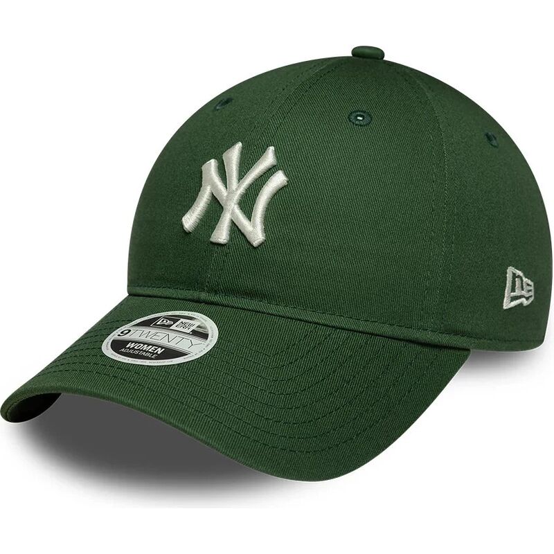 casquette-courbee-verte-ajustable-pour-femme-9twenty-league-essential-midi-new-york-yankees-mlb-new-era