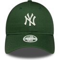 casquette-courbee-verte-ajustable-pour-femme-9twenty-league-essential-midi-new-york-yankees-mlb-new-era