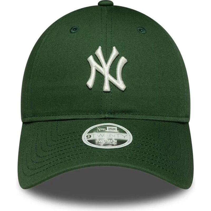 casquette-courbee-verte-ajustable-pour-femme-9twenty-league-essential-midi-new-york-yankees-mlb-new-era