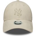 mutzen-gebogen-beige-verstellbares-band-9forty-cord-der-new-york-yankees-mlb-von-new-era