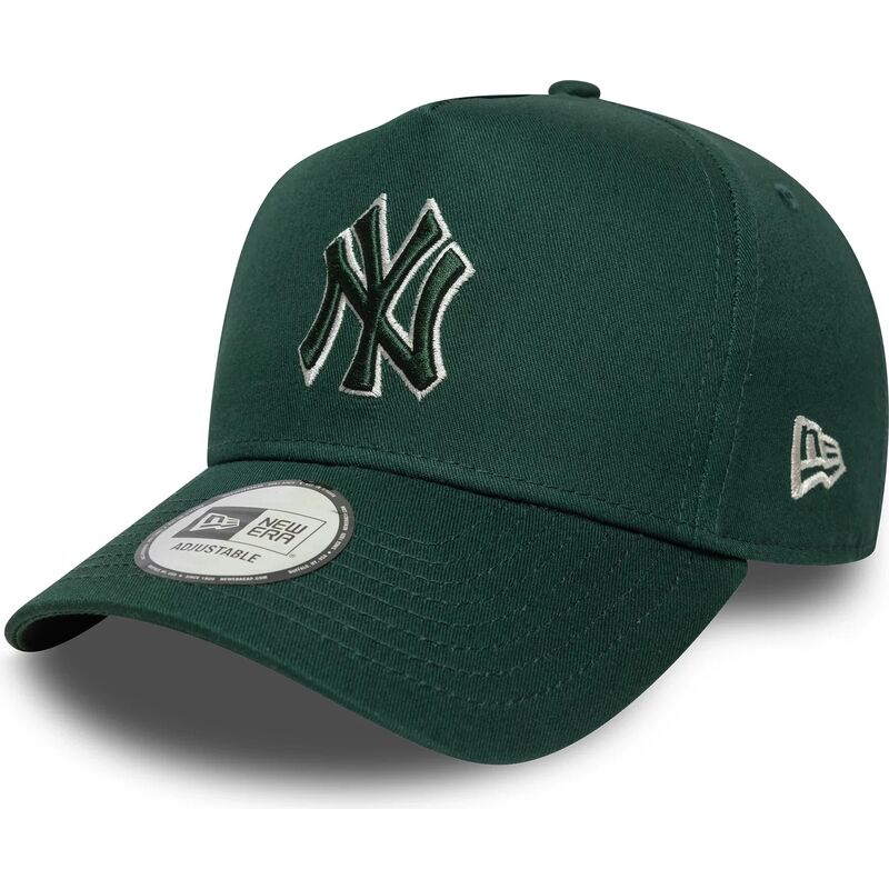 casquette-courbee-verte-snapback-avec-logo-vert-e-frame-team-outline-new-york-yankees-mlb-new-era